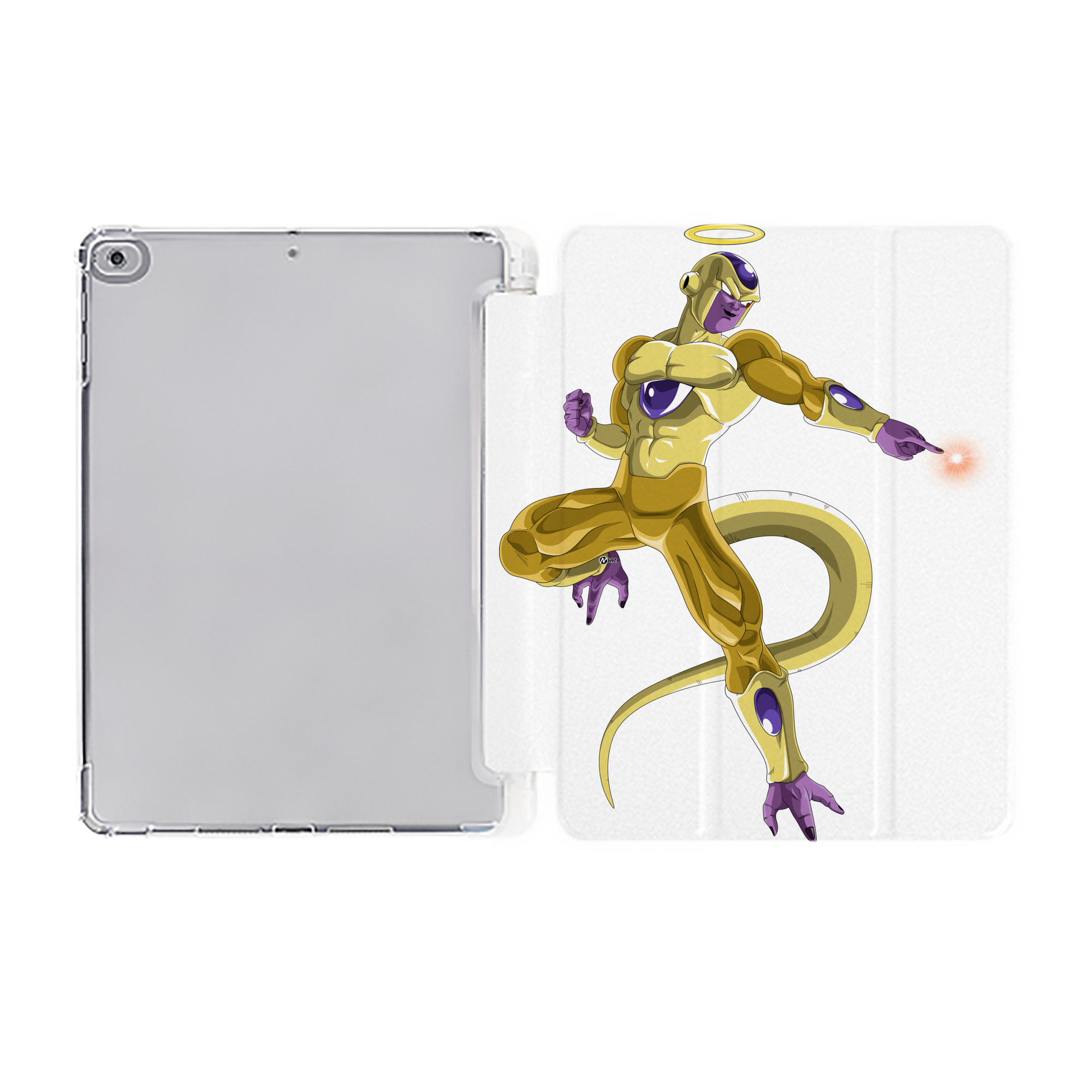 （画像用） ドラゴンボール フリーザ DRAGON BALL Frieza IPad ケース ペン収納付き 三つ折りスタンド PUレザー×シリコン 対応機種9.5/10.5/10.9インチ